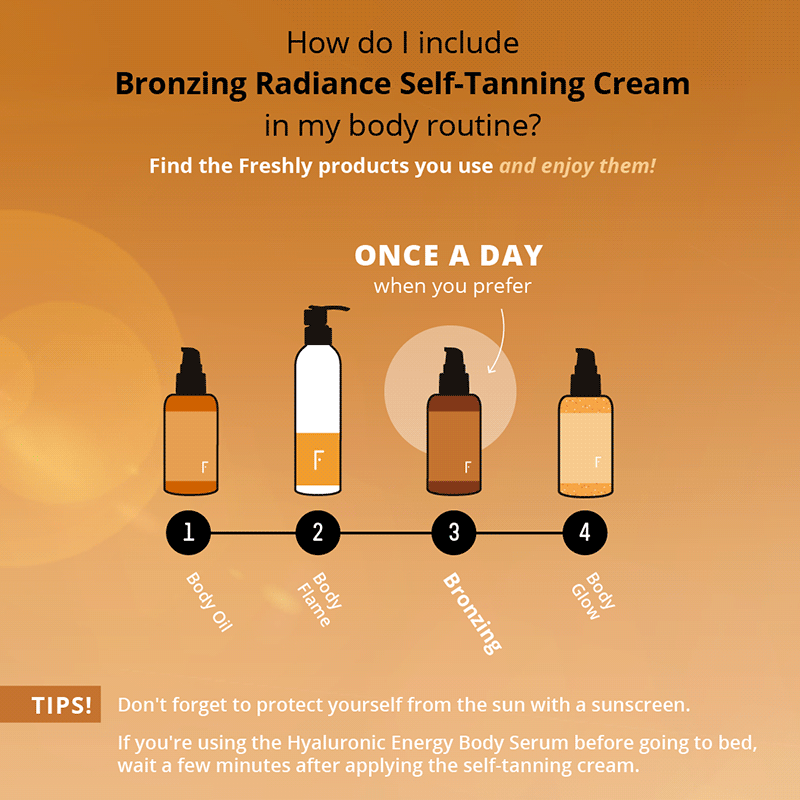 Face and body selftanning cream Freshly Cosmetics