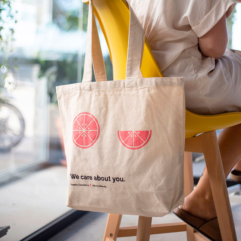 Canvas bag 'We care about you' | Freshly Cosmetics Canvas bag 'We care about you' | Freshly Cosmetics