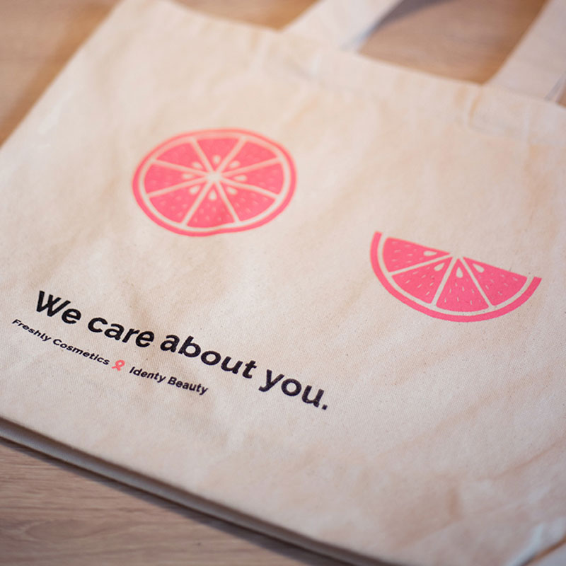 Canvas bag 'We care about you' | Freshly Cosmetics Canvas bag 'We care about you' | Freshly Cosmetics