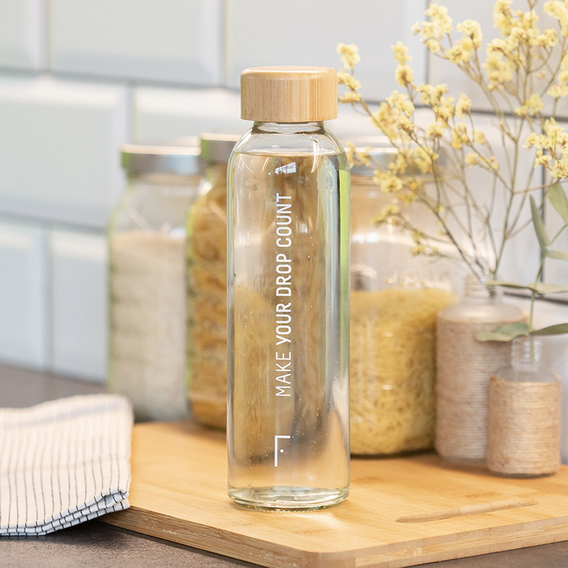 Reusable Glass Water Bottle | Freshly Cosmetics